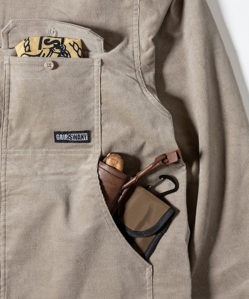 GRIP SWANY(グリップスワニー)の「【GSMSH-072】 CORDUROY STRETCH FIELD SHIRTS(シャツ/ブラウス・メンズ・ブラック/モスグリーン/ベージュ・L/XL/XXL)」の8枚目の写真