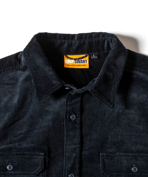 GRIP SWANY(グリップスワニー)の「【GSMSH-072】 CORDUROY STRETCH FIELD SHIRTS(シャツ/ブラウス・メンズ・ブラック/モスグリーン/ベージュ・L/XL/XXL)」の10枚目の写真