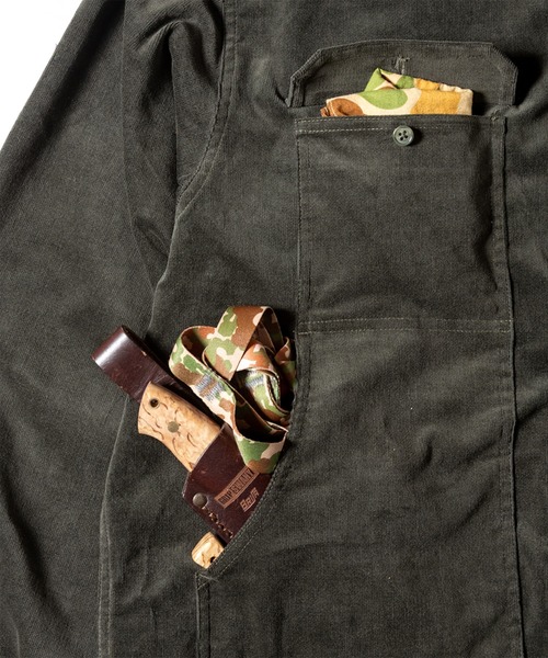 GRIP SWANY(グリップスワニー)の「【GSMSH-072】 CORDUROY STRETCH FIELD SHIRTS(シャツ/ブラウス・メンズ・ブラック/モスグリーン/ベージュ・L/XL/XXL)」の15枚目の写真