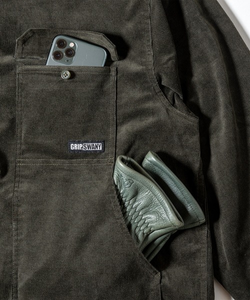 GRIP SWANY(グリップスワニー)の「【GSMSH-072】 CORDUROY STRETCH FIELD SHIRTS(シャツ/ブラウス・メンズ・ブラック/モスグリーン/ベージュ・L/XL/XXL)」の16枚目の写真