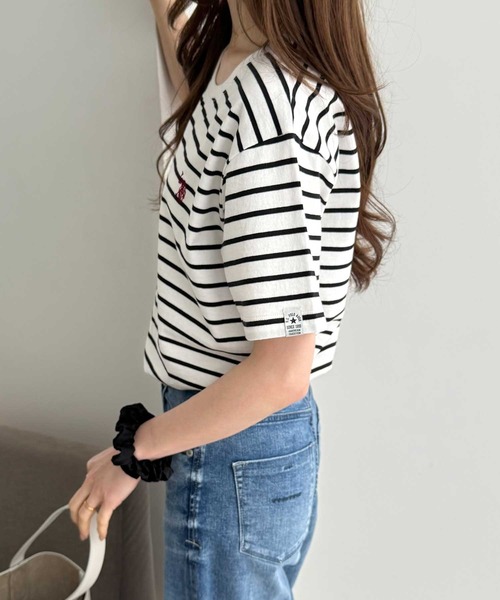 U.S. POLO ASSN.(ユーエスポロアッスン)の「GeeRA別注【U.S. POLO ASSN.】 S~LLサイズ展開 接触冷感ワンポイント刺繍コンパクトシルエットベーシックTシャツ(Tシャツ/カットソー・レディース・ブラック/その他/オフホワイト/ホワイト系その他/ネイビー/ベージュ・SMALL/MEDIUM/LARGE/X-LARGE)」の14枚目の写真