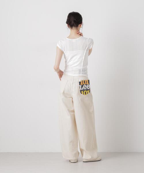 Lee(リー)の「Lee/TUCK RIDERS PANTS(デニムパンツ・レディース・オフホワイト・S/XS)」の6枚目の写真