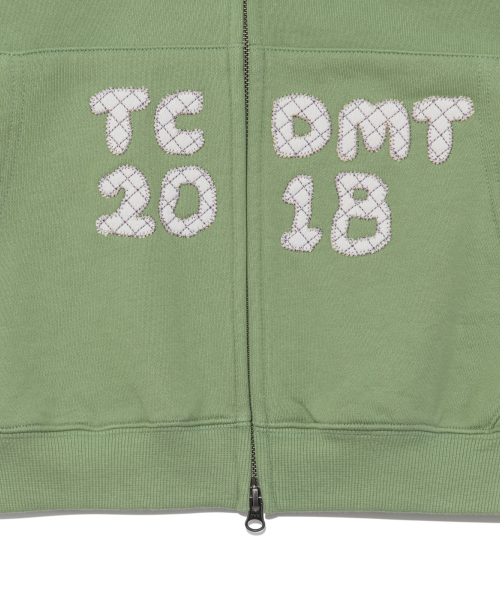 THECOLDESTMOMENT（ザコールデストモーメント）の「TCM logo applique hooded zip-up (green)（パーカー・レディース・その他・LARGE/SMALL/MEDIUM）」の4枚目の写真