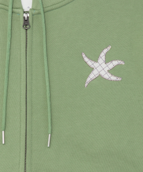 THECOLDESTMOMENT（ザコールデストモーメント）の「TCM logo applique hooded zip-up (green)（パーカー・レディース・その他・LARGE/SMALL/MEDIUM）」の5枚目の写真
