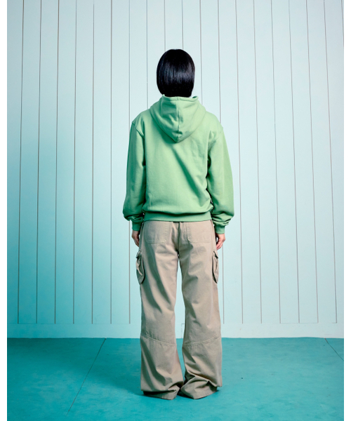 THECOLDESTMOMENT（ザコールデストモーメント）の「TCM logo applique hooded zip-up (green)（パーカー・レディース・その他・LARGE/SMALL/MEDIUM）」の8枚目の写真
