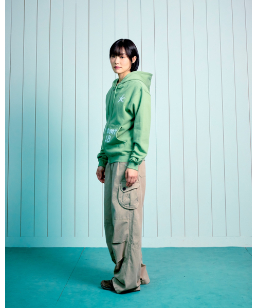 THECOLDESTMOMENT（ザコールデストモーメント）の「TCM logo applique hooded zip-up (green)（パーカー・レディース・その他・LARGE/SMALL/MEDIUM）」の9枚目の写真