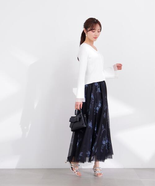 PROPORTION BODY DRESSING（プロポーションボディドレッシング）の「部分シアーリブカーディガン / 1216174403（カーディガン/ボレロ・レディース・イエロー/ネイビー/ホワイト系その他/ピンク/ブルー・FREE）」の8枚目の写真