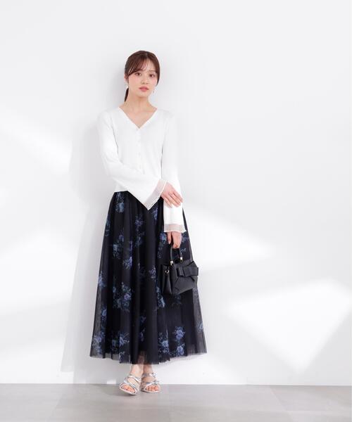 PROPORTION BODY DRESSING（プロポーションボディドレッシング）の「部分シアーリブカーディガン / 1216174403（カーディガン/ボレロ・レディース・イエロー/ネイビー/ホワイト系その他/ピンク/ブルー・FREE）」の12枚目の写真
