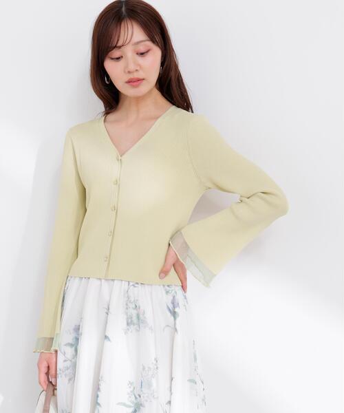 PROPORTION BODY DRESSING（プロポーションボディドレッシング）の「部分シアーリブカーディガン / 1216174403（カーディガン/ボレロ・レディース・イエロー/ネイビー/ホワイト系その他/ピンク/ブルー・FREE）」の19枚目の写真