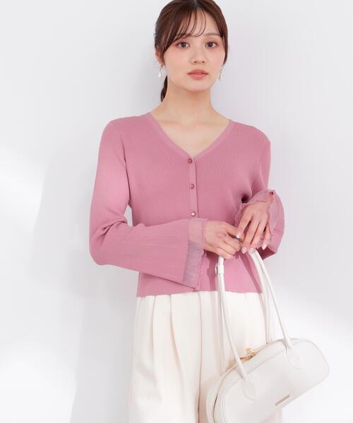 PROPORTION BODY DRESSING（プロポーションボディドレッシング）の「部分シアーリブカーディガン / 1216174403（カーディガン/ボレロ・レディース・イエロー/ネイビー/ホワイト系その他/ピンク/ブルー・FREE）」の19枚目の写真
