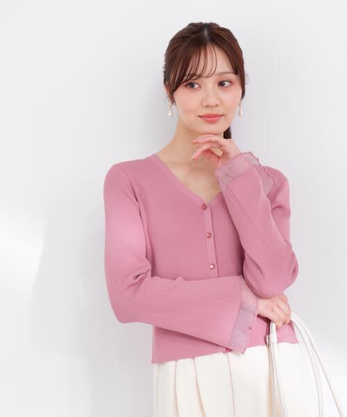PROPORTION BODY DRESSING（プロポーションボディドレッシング）の「部分シアーリブカーディガン / 1216174403（カーディガン/ボレロ・レディース・イエロー/ネイビー/ホワイト系その他/ピンク/ブルー・FREE）」の20枚目の写真