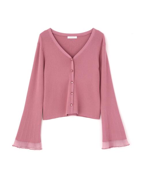 PROPORTION BODY DRESSING（プロポーションボディドレッシング）の「部分シアーリブカーディガン / 1216174403（カーディガン/ボレロ・レディース・イエロー/ネイビー/ホワイト系その他/ピンク/ブルー・FREE）」の22枚目の写真