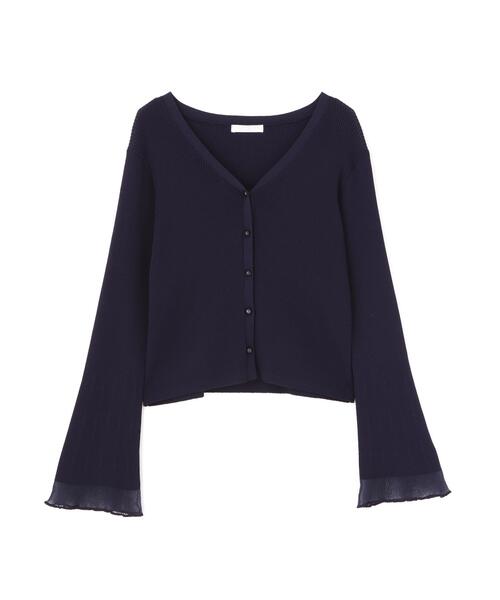 PROPORTION BODY DRESSING（プロポーションボディドレッシング）の「部分シアーリブカーディガン / 1216174403（カーディガン/ボレロ・レディース・イエロー/ネイビー/ホワイト系その他/ピンク/ブルー・FREE）」の9枚目の写真