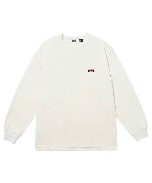 NANGA（ナンガ）の「NANGA ECO HYBRID BOX LOGO EMBROIDERY L/S TEE（Tシャツ/カットソー・メンズ・ブラック/ホワイト・M/L/XL）」の2枚目の写真