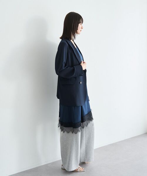 YECCA VECCA（イェッカヴェッカ）の「ダブルブレストジャケット（テーラードジャケット・レディース・ネイビー/ライトベージュ・FREE）」の21枚目の写真