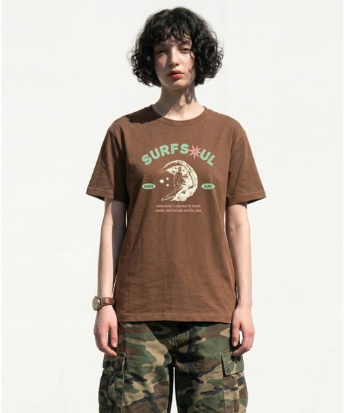 REBRENNER(リブレンナー)の「20番手サーフソウルスタンダード半袖Tシャツグリーン(Tシャツ/カットソー・レディース・グリーン・4XL/SMALL/MEDIUM/LARGE/X-LARGE/2XL/3XL)」の4枚目の写真