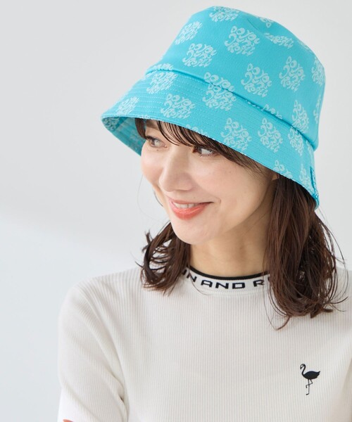 JUN&ROPE'（ジュンアンドロペ）の「ジャガードハット（ハット・レディース・ホワイト/ネイビー/ターコイズブルー・FREE）」の8枚目の写真