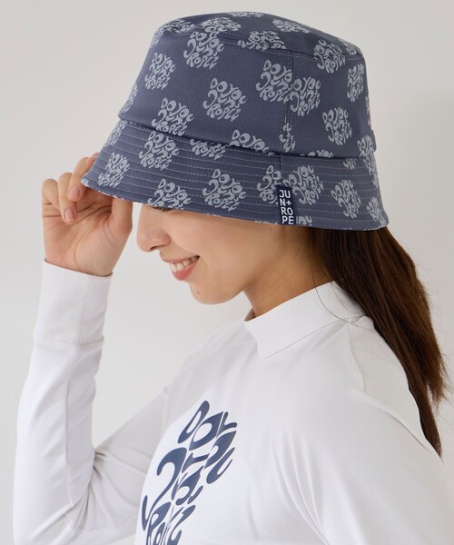 JUN&ROPE'（ジュンアンドロペ）の「ジャガードハット（ハット・レディース・ホワイト/ネイビー/ターコイズブルー・FREE）」の10枚目の写真