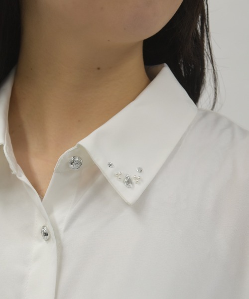 axes femme(アクシーズファム)の「UVカットボリューム袖シャツ(シャツ/ブラウス・レディース・ピンク/ホワイト/チャコール・FREE)」の10枚目の写真