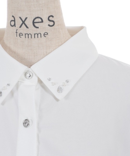axes femme(アクシーズファム)の「UVカットボリューム袖シャツ(シャツ/ブラウス・レディース・ピンク/ホワイト/チャコール・FREE)」の16枚目の写真