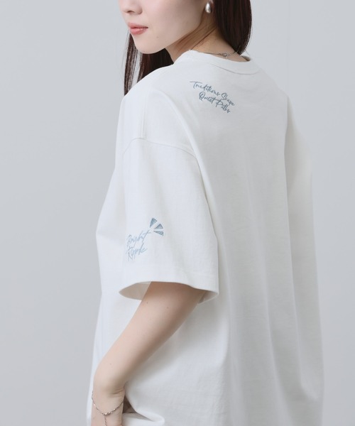 NAVY（ネイビー）の「NAVY ヘビーウェイトルーズTシャツ（Tシャツ/カットソー・レディース・ローズ系/オフホワイト/チャコールグレー・FREE）」の22枚目の写真