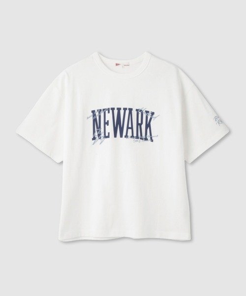 NAVY（ネイビー）の「NAVY ヘビーウェイトルーズTシャツ（Tシャツ/カットソー・レディース・ローズ系/オフホワイト/チャコールグレー・FREE）」の6枚目の写真