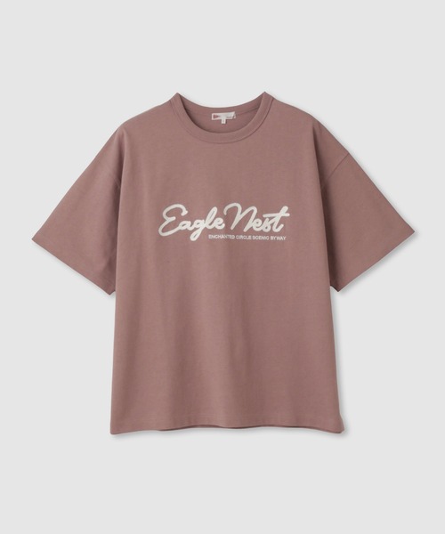 NAVY（ネイビー）の「NAVY ヘビーウェイトルーズTシャツ（Tシャツ/カットソー・レディース・ローズ系/オフホワイト/チャコールグレー・FREE）」の8枚目の写真