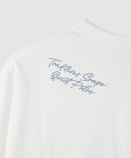 NAVY（ネイビー）の「NAVY ヘビーウェイトルーズTシャツ（Tシャツ/カットソー・レディース・ローズ系/オフホワイト/チャコールグレー・FREE）」の11枚目の写真