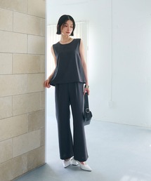 CROSS FUNCTION | 《シワになりにくい》サマナチュラ リネンライクオールインワン【CROSS FUNCTION/クロスファンクション】(つなぎ/オールインワン)