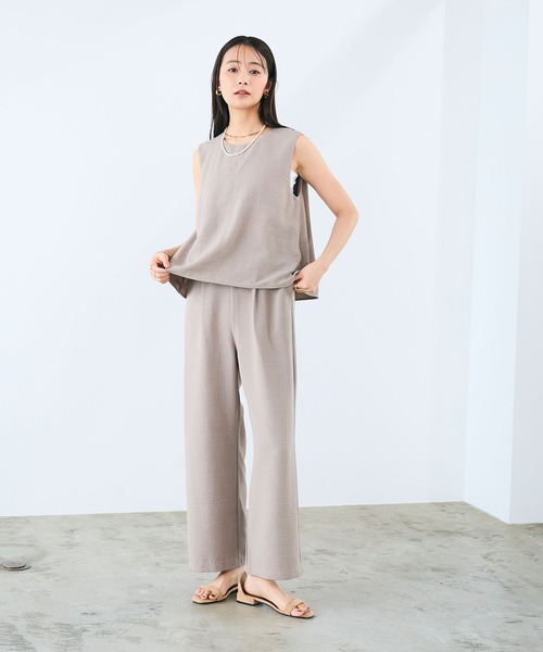 CROSS FUNCTION（クロスファンクション）の「《シワになりにくい》サマナチュラ リネンライクオールインワン【CROSS FUNCTION/クロスファンクション】（つなぎ/オールインワン・レディース・チャコールグレー/モカ・M/L/LL）」の19枚目の写真