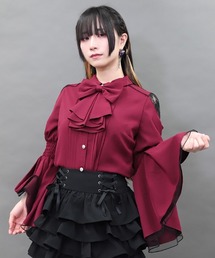 NIBBLE POISON（ニブルポイズン）の「フリルリボンフレア袖ブラウス（シャツ/ブラウス）」