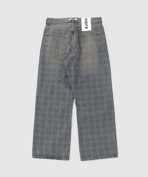 HOPE(ホープ)の「HOPE / ホープ CRISS JEANS DUSTY BLUE CHECK(デニムパンツ・メンズ・ブルー系その他・29/31/30)」の2枚目の写真