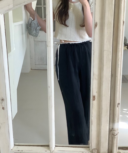 FAVORITO(ファヴォリート)の「リボン切り替えワイドパンツ(その他パンツ・レディース・ブラック/ピンク・F)」の20枚目の写真