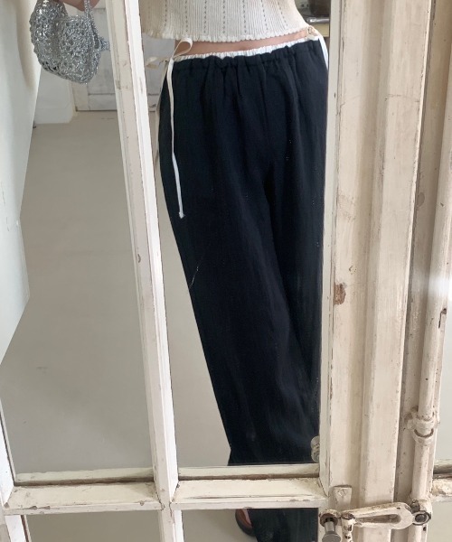 FAVORITO(ファヴォリート)の「リボン切り替えワイドパンツ(その他パンツ・レディース・ブラック/ピンク・F)」の18枚目の写真