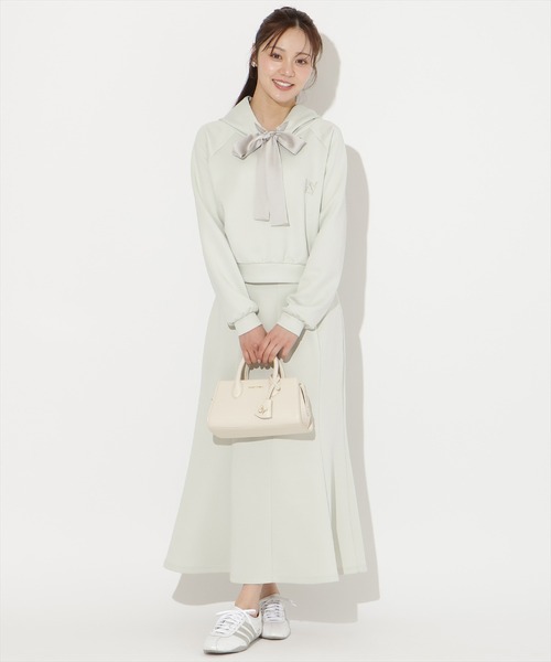 WILLSELECTION(ウィルセレクション)の「【SWEAT series】リボンスウェットフーディー(パーカー・レディース・オフホワイト/サックスブルー/ブラック/ミント・FREE)」の10枚目の写真