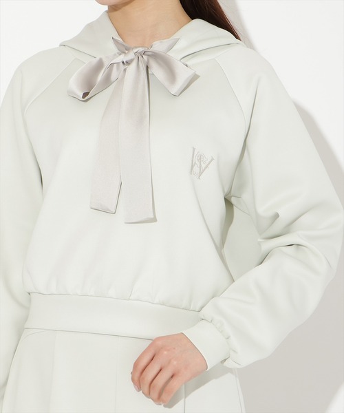 WILLSELECTION(ウィルセレクション)の「【SWEAT series】リボンスウェットフーディー(パーカー・レディース・オフホワイト/サックスブルー/ブラック/ミント・FREE)」の12枚目の写真