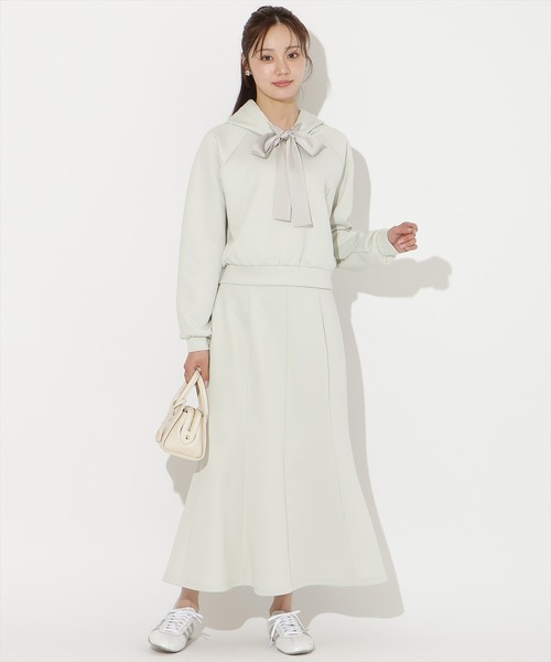 WILLSELECTION(ウィルセレクション)の「【SWEAT series】リボンスウェットフーディー(パーカー・レディース・オフホワイト/サックスブルー/ブラック/ミント・FREE)」の15枚目の写真