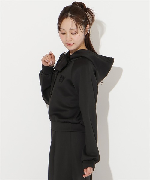 WILLSELECTION(ウィルセレクション)の「【SWEAT series】リボンスウェットフーディー(パーカー・レディース・オフホワイト/サックスブルー/ブラック/ミント・FREE)」の17枚目の写真