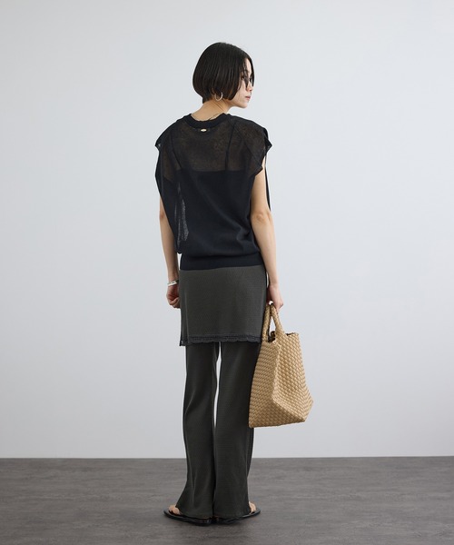 SALON adam et rope'（サロン アダム エ ロペ）の「【Angie La La for SALON】GENTLE intimate レギンススカート（その他パンツ・レディース・ホワイト/チャコールグレー・FREE）」の10枚目の写真