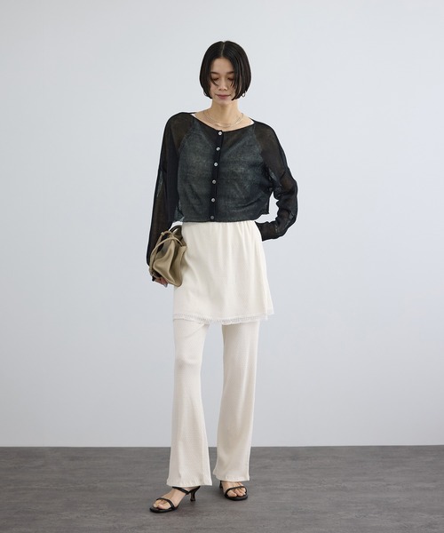 SALON adam et rope'（サロン アダム エ ロペ）の「【Angie La La for SALON】GENTLE intimate レギンススカート（その他パンツ・レディース・ホワイト/チャコールグレー・FREE）」の13枚目の写真