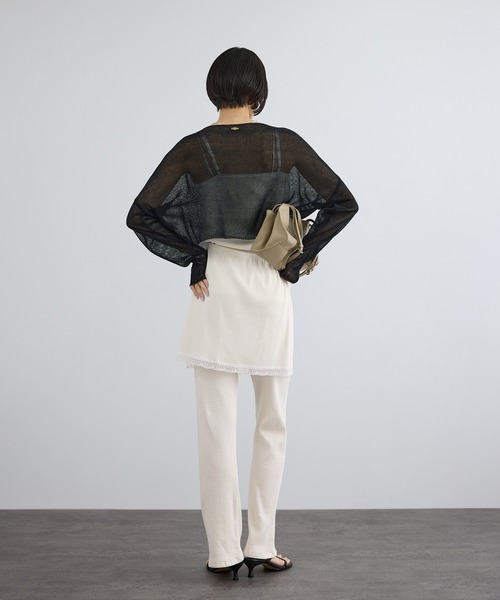 SALON adam et rope'（サロン アダム エ ロペ）の「【Angie La La for SALON】GENTLE intimate レギンススカート（その他パンツ・レディース・ホワイト/チャコールグレー・FREE）」の14枚目の写真