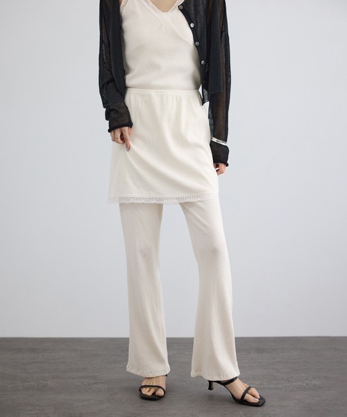 SALON adam et rope'（サロン アダム エ ロペ）の「【Angie La La for SALON】GENTLE intimate レギンススカート（その他パンツ・レディース・ホワイト/チャコールグレー・FREE）」の15枚目の写真