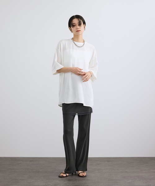 SALON adam et rope'(サロン アダム エ ロペ)の「【Angie La La for SALON】GENTLE intimate レギンススカート(その他パンツ・レディース・ホワイト/チャコールグレー・FREE)」の9枚目の写真