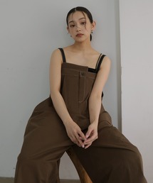 hellam（へラム）の「綿ツイルアシメデザインサロペット（サロペット/オーバーオール）」