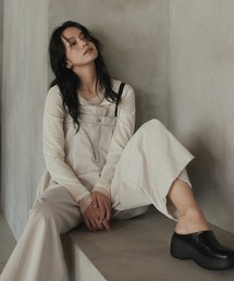 hellam（へラム）の「綿ツイルアシメデザインサロペット（サロペット/オーバーオール）」