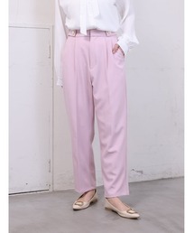 ウエストボタンデザインストレートパンツ