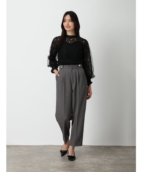 fifth(フィフス)の「ウエストボタンデザインストレートパンツ(その他パンツ・レディース・ブラック/スモークピンク/チャコールグレー・M/XS)」の13枚目の写真