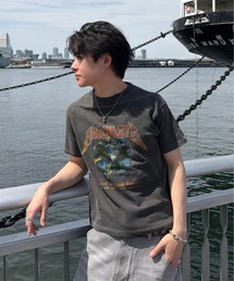 ADAMASTE | Vintage Make Short Band T-shirt - ヴィンテージメイクバンドTシャツ/ロックTシャツ【短丈】(Tシャツ/カットソー)