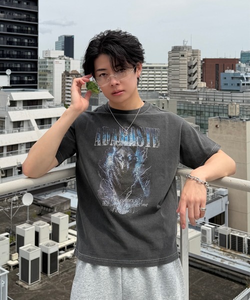 ADAMASTE(アダマスト)の「Vintage Make Short Band T-shirt - ヴィンテージメイクバンドTシャツ/ロックTシャツ【短丈】(Tシャツ/カットソー・メンズ・ブラック系その他/ブラック系その他2/ブラック系その他3/ブラック系その他4・SMALL/MEDIUM/LARGE)」の9枚目の写真