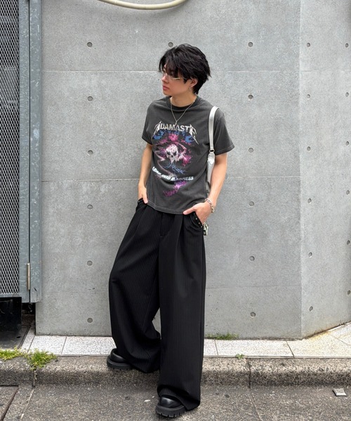 ADAMASTE(アダマスト)の「Vintage Make Short Band T-shirt - ヴィンテージメイクバンドTシャツ/ロックTシャツ【短丈】(Tシャツ/カットソー・メンズ・ブラック系その他/ブラック系その他2/ブラック系その他3/ブラック系その他4・SMALL/MEDIUM/LARGE)」の17枚目の写真